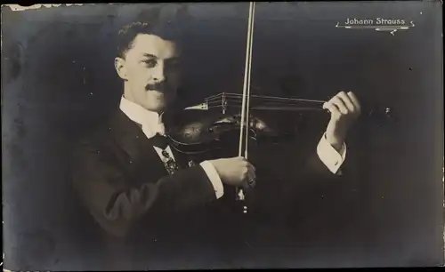 Ak Johann Strauss Enkel, Komponist und Kapellmeister, Violine