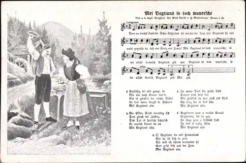Lied Ak Mückenberger, Hilmar, Mei Vogtland is doch wunersche
