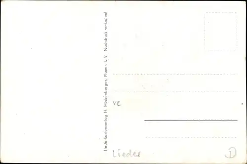 Lied Ak Mückenberger, Hilmar, Mei Vogtland is doch wunersche