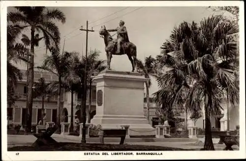 Ak Barranquilla Kolumbien, Estatua del Libertator