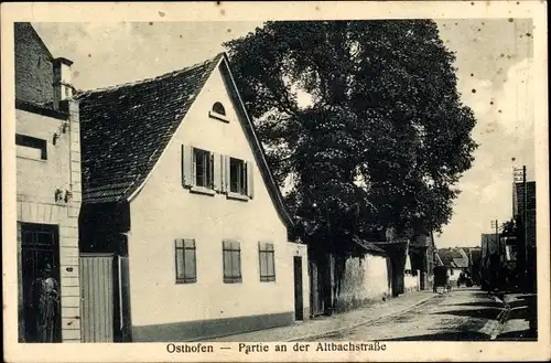 Ak Osthofen in Rheinhessen, Partie an der Altbachstraße