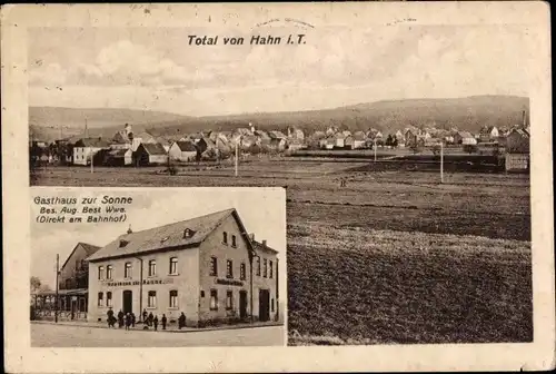 Ak Hahn Taunusstein Hessen, Gasthaus zur Sonne, Blick auf den Ort