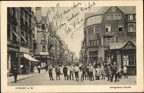 Ak Höchst Frankfurt am Main, Königsteiner Straße, Geschäfte