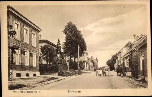 Ak  Wermelskirchen im Bergischen Land, Schwanen, Straßenpartie