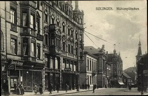 Ak Solingen in Nordrhein Westfalen, Mühlenplätzchen, General Anzeiger, Cafe Höfken