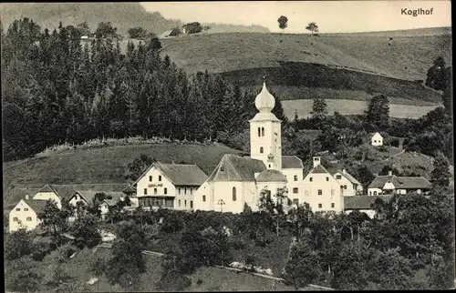 Ak Koglhof Steiermark, Blick auf den Ort, Kirche