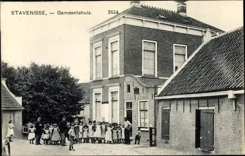 Ak Stavenisse Zeeland Niederlande, Gemeentehuis