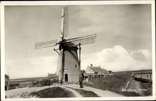 Ak Stavenisse Zeeland Niederlande, Molen