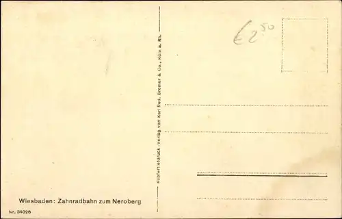 Ak Wiesbaden, Zahnradbahn zum Neroberg, Wald