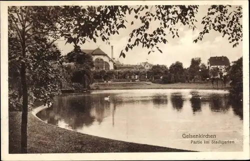 Ak Gelsenkirchen im Ruhrgebiet, Partie im Stadtgarten