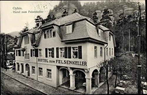 Ak Oybin in Sachsen, Hotel zum Felsenkeller