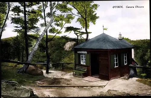 Ak Oybin, Camera Obscura, Aussichtshäuschen am Wanderweg