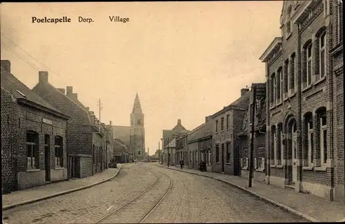 Ak Langemark Poelkapelle Westflandern, Village