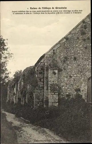 Ak Grestain Calvados, Ruines de l'Abbaye