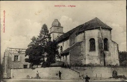 Ak Domjevin Meurthe et Moselle Elsass Lothringen, L'Eglise, Kirche