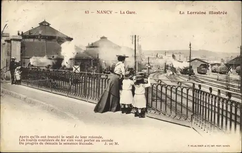 Ak Nancy Meurthe et Moselle, La Gare