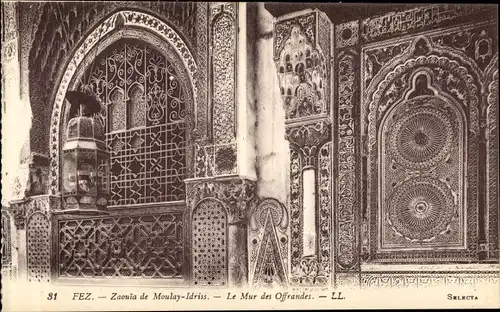 Ak Fès Fez Marokko, Le Mur des Offrandes