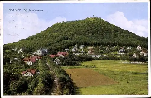 Ak Görlitz in der Lausitz, Landeskrone, Ort