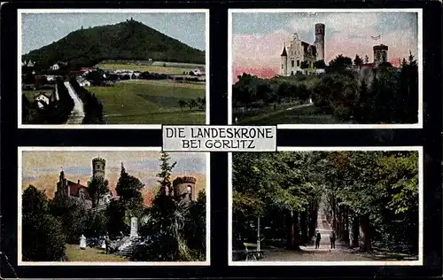 Ak Görlitz in der Lausitz, Landeskrone, Aussichtsturm, Forst