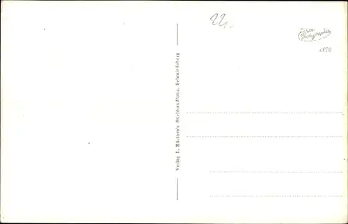 Ak Schmiedeberg im Osterzgebirge, Ansicht des Ortes im Winter