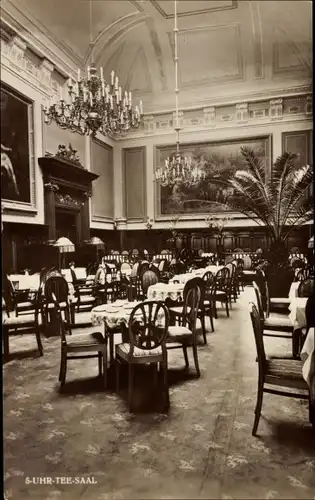 Ak Hamburg Mitte Altstadt, Streits Hotel, Inh. Ludwig Vogt, Jungfernstieg, 5 Uhr Tee-Saal