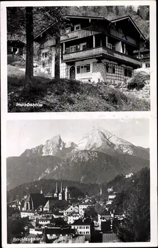 Foto Ak Berchtesgaden in Oberbayern, Gesamtansicht, Haus Daheim