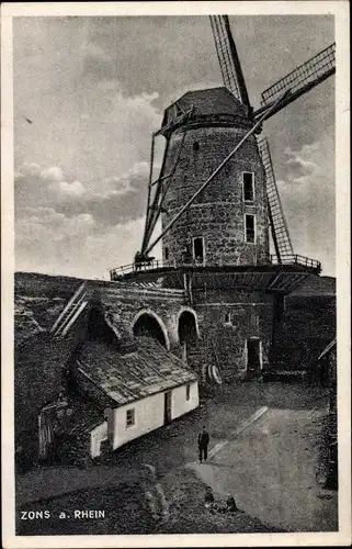 Ak Zons Dormagen am Niederrhein, Windmühle