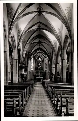 Ak Höpfingen in Baden, Kath. Pfarrkirche, Innenansicht