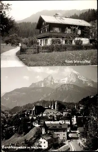 Foto Ak Berchtesgaden in Oberbayern, Watzmann, Haus Wiesenthal