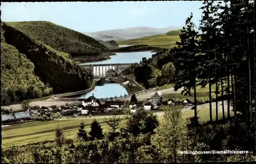 Ak Heiminghausen Schmallenberg im Sauerland, Diemeltalsperre