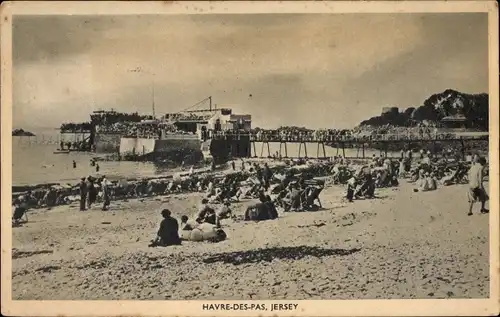 Ak Jersey Kanalinseln, Havre de Pas, Strandpartie