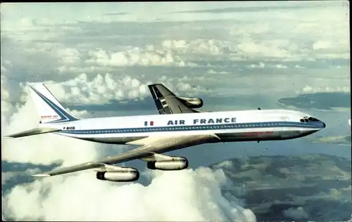 Ak Französisches Passagierflugzeug, Boeing 707 Intercontinental, Air France