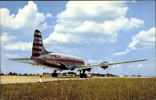 Ak Algerisches Passagierflugzeug, Douglas DC 4, Cie Air Algerie, F BELA