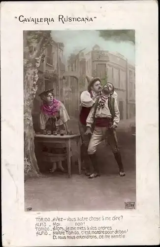 Ak Cavalleria Rusticana, Sizilianische Bauernehre, Oper von Pietro Mascagni,Torido, Alfio