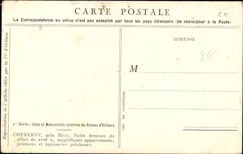 Künstler Ak Duval, C., Cour-Cheverny Loir-et-Cher, Les Chateaux de la Loire, Circuits Automobiles