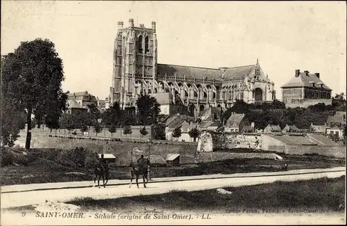 Ak Saint Omer Pas de Calais, Sithuie, Cathédrale, Murs