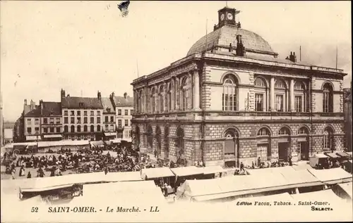 Ak Saint Omer Pas de Calais, le Marché