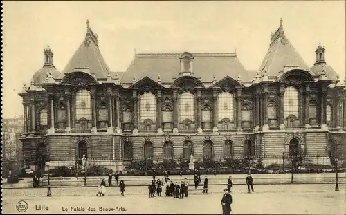 Ak Lille Nord, Le Palais des Beaux Arts, Straßenpartie mit Blick auf Haus