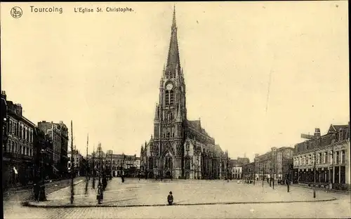 Ak Tourcoing Nord, Église Saint Cristophe