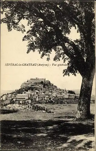 Ak Sévérac le Chateau Aveyron, Vue generale