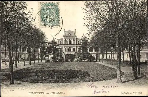 Ak Chartres Eure et Loir, L'Hotel Dieu