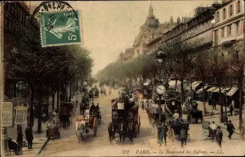 Ak Paris II Bourse, Le Boulevard des Italiens