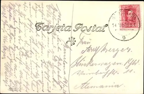 Ak Barcelona Katalonien Spanien, Plaza de Cataluna