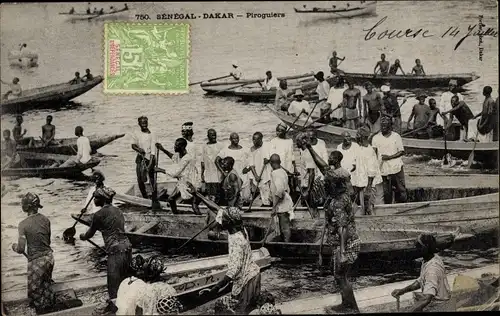 Ak Dakar Senegal, Piroguiers, Boote, Afrikaner, Handel