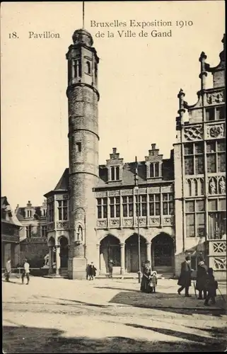 Ak Bruxelles Brüssel, Exposition 1910, Ville de Gand