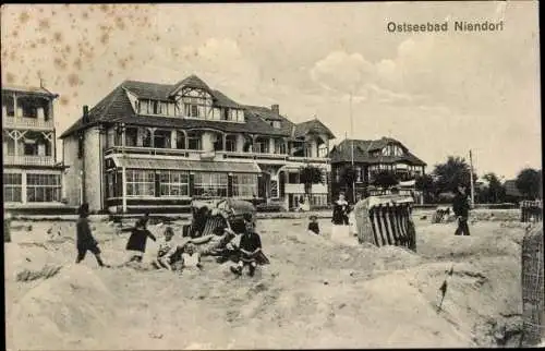 Ak Ostseebad Niendorf Timmendorfer Strand, Strandpartie, Strandkörbe