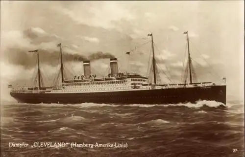 Ak Dampfer Cleveland, HAPAG