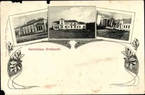 Jugendstil Ak Lehmkuhlen in Schleswig Holstein, Herrenhaus Bredeneek, Gutshaus