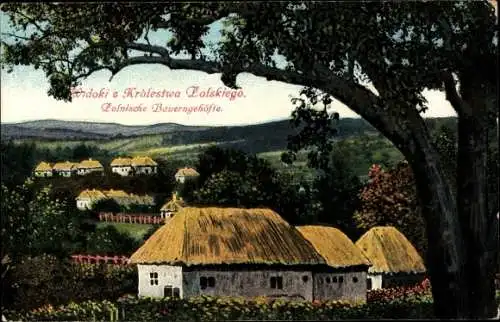 Ak Polen, Polnische Bauerngehöfte