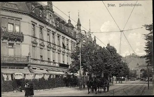 Ak Trier an der Mosel, Bahnhofstraße